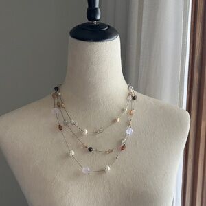 Lia Sophia Barely There Invisible Wire Multi-Bead Necklace